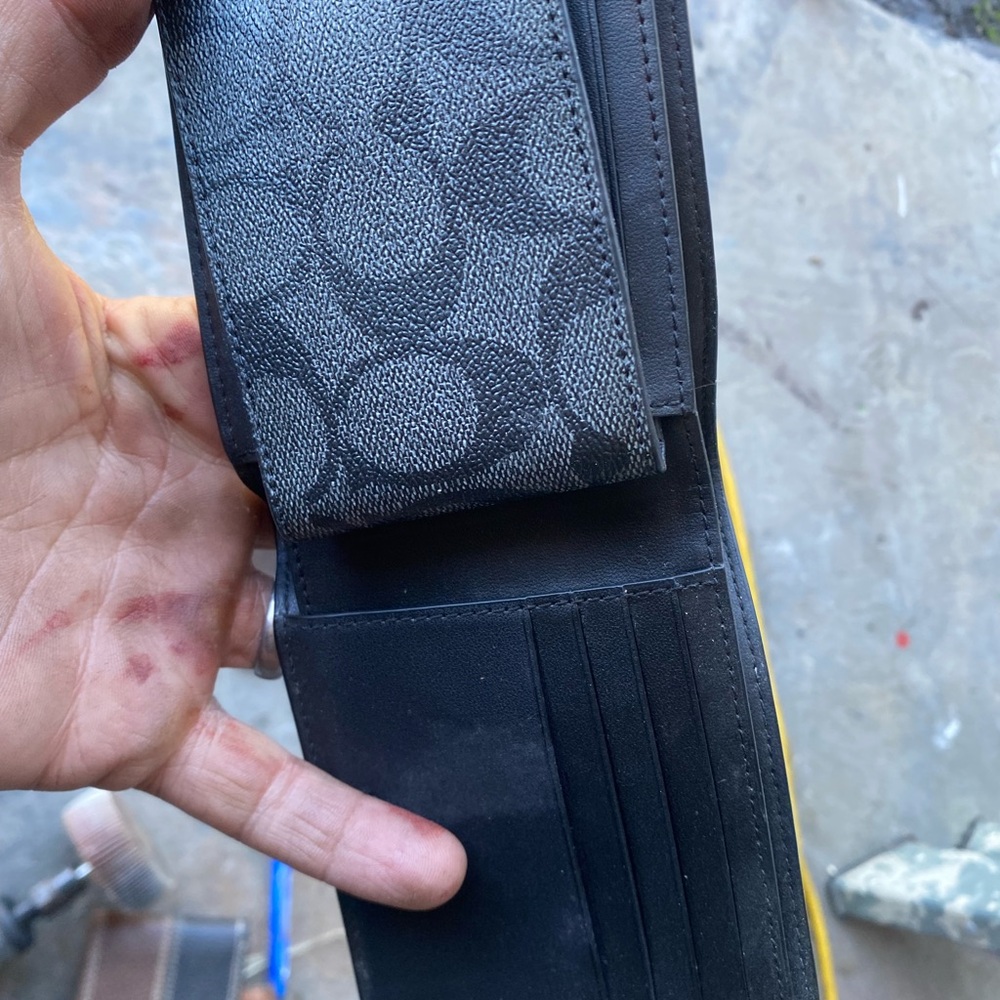 Coach Black and Gray Men's Wallet